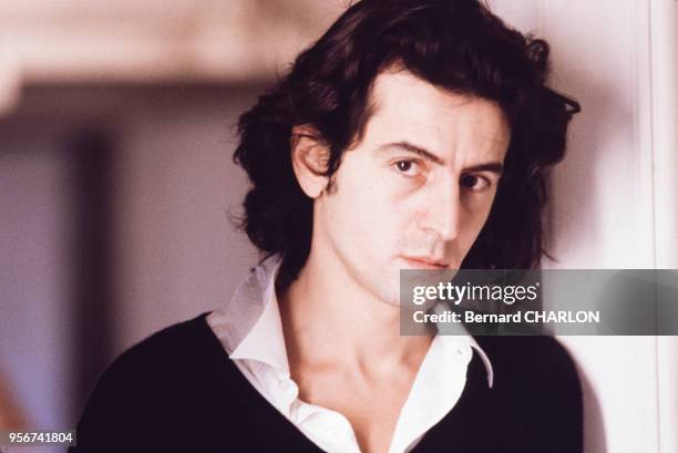 Le philosophe et écrivain Bernard-Henri Lévy en 1981 à Paris, France.