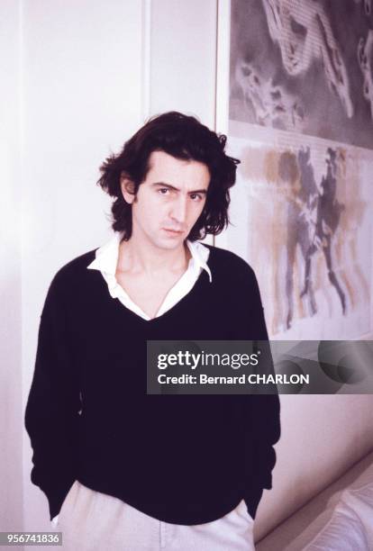 Le philosophe et écrivain Bernard-Henri Lévy en 1981 à Paris, France.