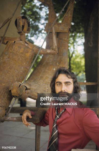 Acteur indien Kabir Bedi, circa 1980, en France.