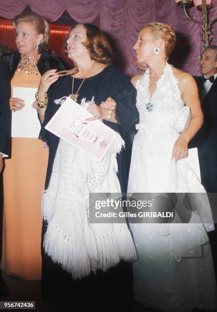 Actrice Marie Bell lors d'un gala de la Croix-Rouge, circa 1970, à Monaco.