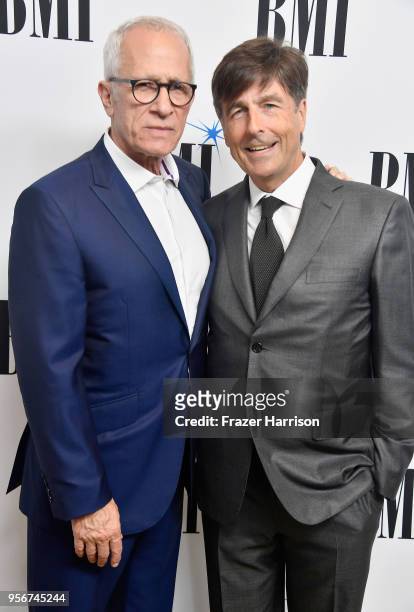 James Newton Howard and Thomas Newman attend the 34th Annual BMI Film, TV & Visual Media Awards attends at Regent Beverly Wilshire Hotel on May 9,...