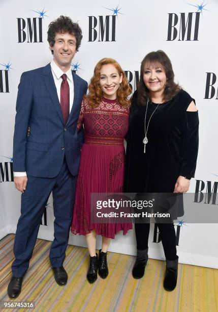 Jack Dishel, Regina Spektor, and BMI Vice President, Creative - Film, TV & Visual Media Doreen Ringer-Ross attend the 34th Annual BMI Film, TV &...