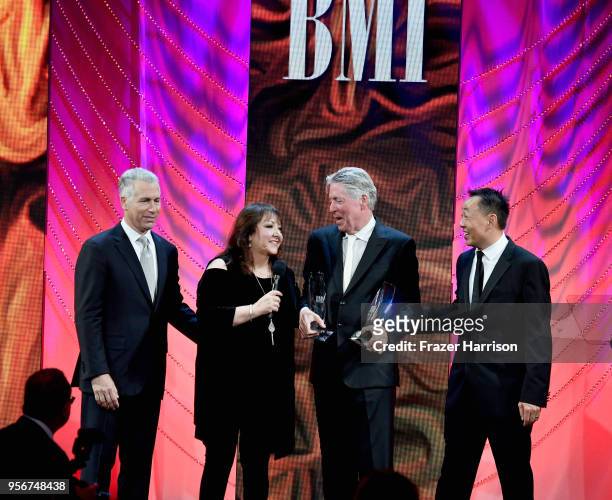 Alan Silvestri accepts award from BMI Vice President, Creative - Film, TV & Visual Media Doreen Ringer Ross, Executive Vice President of Creative &...