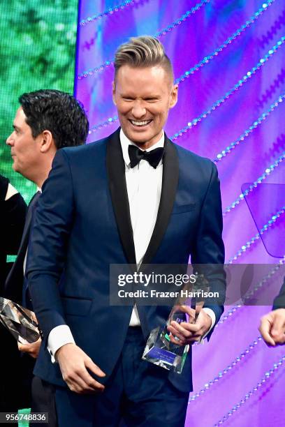 Brian Tyler accepts award onstage during 34th Annual BMI Film, TV & Visual Media Awards at Regent Beverly Wilshire Hotel on May 9, 2018 in Beverly...