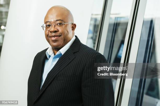 Bongani Nqwababa, co-chief executive officer of Sasol Ltd., poses for a photograph following an interview in Johannesburg, South Africa, on Tuesday,...