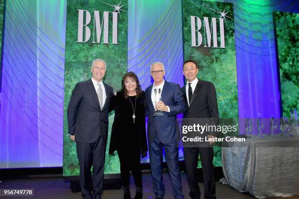 James Newton Howard accepts award from BMI Vice President, Creative - Film, TV & Visual Media Doreen Ringer Ross, Executive Vice President of...