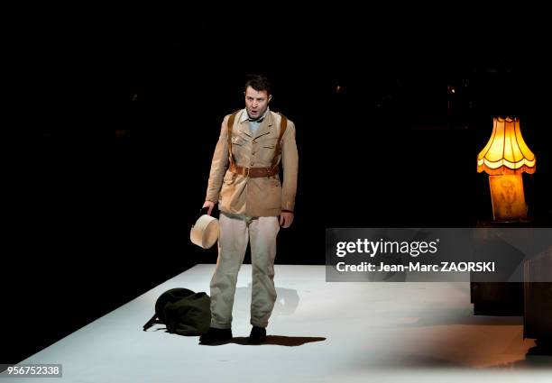 Charles Rice dans 'Benjamin, dernière nuit' de Michel Tabachnik, drame lyrique en 14 scènes d'après le livret de Régis Debray, mis en scène par John...