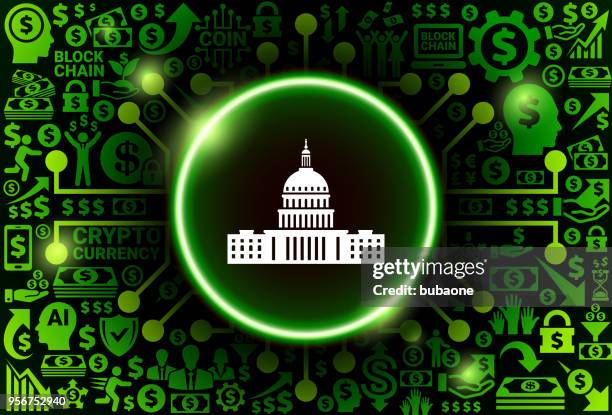 congress  icon on money and cryptocurrency background - congress money stock illustrations