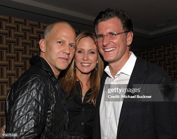 Writer Ryan Murphy, 20th Century Fox Television co-chair Dana Walden, and 20th Century Fox Television president Kevin Reilly attend the celebration...