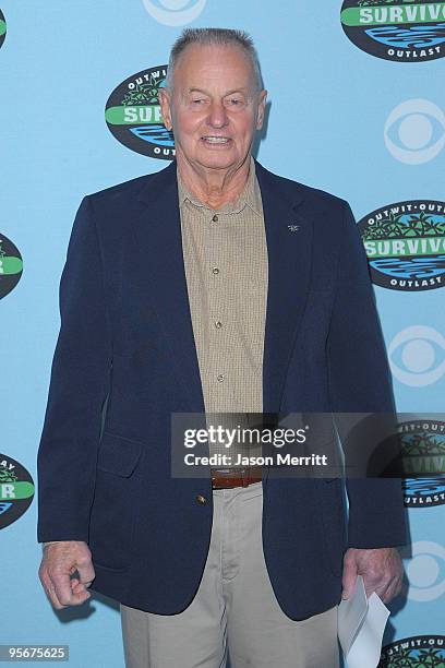 Rudy Boesch arrives at the CBS "Survivor" 10 Year Anniversary Party on January 9, 2010 in Los Angeles, California.