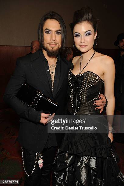 Dave Navarro and Sasha Grey arrives at the 2010 AVN Awards at the Pearl at The Palms Casino Resort on January 9, 2010 in Las Vegas, Nevada.