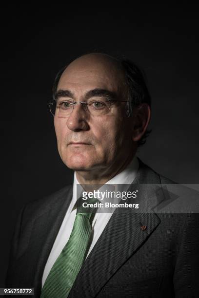 Ignacio Galan, chairman and chief executive officer of Iberdrola SA, poses for a photograph following a Bloomberg Television interview in London,...