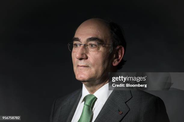 Ignacio Galan, chairman and chief executive officer of Iberdrola SA, poses for a photograph following a Bloomberg Television interview in London,...