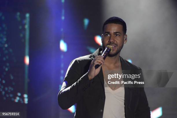 Romeo Santos performs live in concert for his "Golden European Tour" at 'Arenile di Bagnoli'.