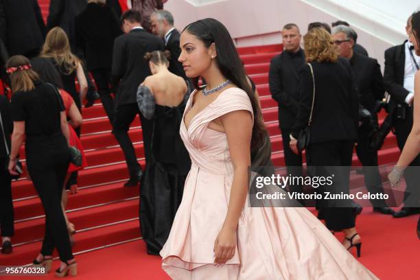 Inanna Sarkis attends the screening of "Yomeddine" during the 71st annual Cannes Film Festival at Palais des Festivals on May 9, 2018 in Cannes,...