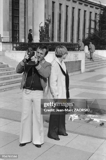 Esplanade du Trocadéro, dans le XVIe arrondissement à Paris, en France le 2 octobre 1978.