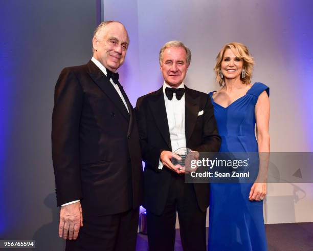 Ronald S. Lauder, Fabrizio Freda and Paula Zahn attend Alzheimer's Drug Discovery Foundation 12th Annual Connoisseur's Dinner at Sotheby's on May 3,...