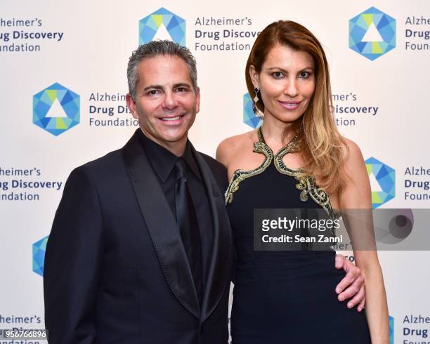 David Weinreb and Ana Laspetkovski attend Alzheimer's Drug Discovery Foundation 12th Annual Connoisseur's Dinner at Sotheby's on May 3, 2018 in New...