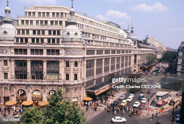 Le grand magasin Printemps sur le boulevard Haussmann, à Paris, France.