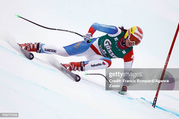 Nadja Kamer of Switzerland during the Audi FIS Alpine Ski World Cup Women's Super-G on January 10, 2010 in Haus im Ennstal, Austria.