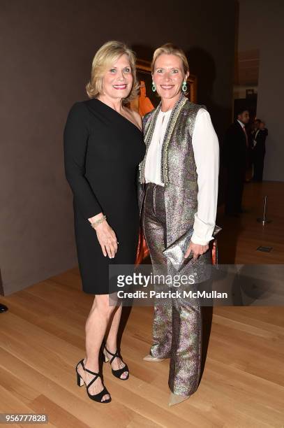Susan Kind and Heidi McWilliams attend Alzheimer's Drug Discovery Foundation 12th Annual Connoisseur's Dinner at Sotheby's on May 3, 2018 in New York...