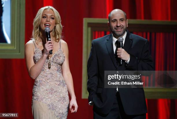 Adult film actress Kayden Kross and comedian Dave Attell co-host the 27th annual Adult Video News Awards Show at The Pearl concert theater at the...