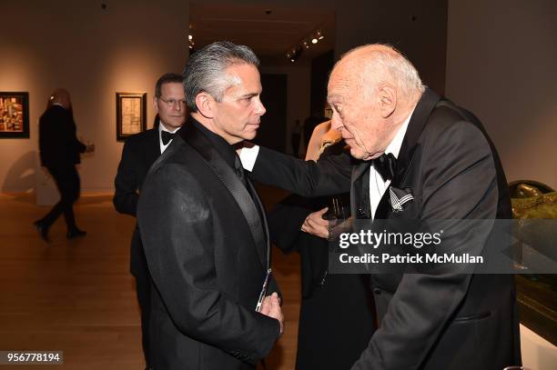 David Weinreb and Leonard Lauder attend Alzheimer's Drug Discovery Foundation 12th Annual Connoisseur's Dinner at Sotheby's on May 3, 2018 in New...