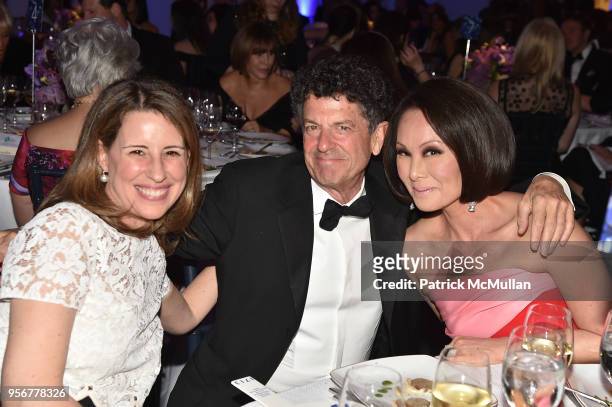 Sheri Feigen, Michael Gross and Alina Cho attend Alzheimer's Drug Discovery Foundation 12th Annual Connoisseur's Dinner at Sotheby's on May 3, 2018...