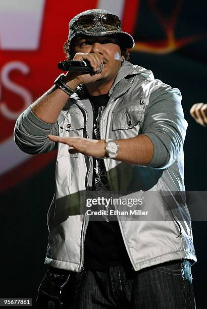 Recording artist Baby Bash performs during the 27th annual Adult Video News Awards Show at The Pearl concert theater at the Palms Casino Resort...