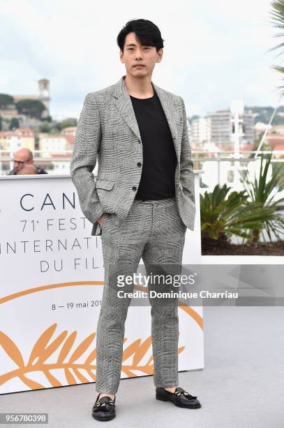 Actor Teo Yoo attends the photocall for "Leto" during the 71st annual Cannes Film Festival at Palais des Festivals on May 10, 2018 in Cannes, France.