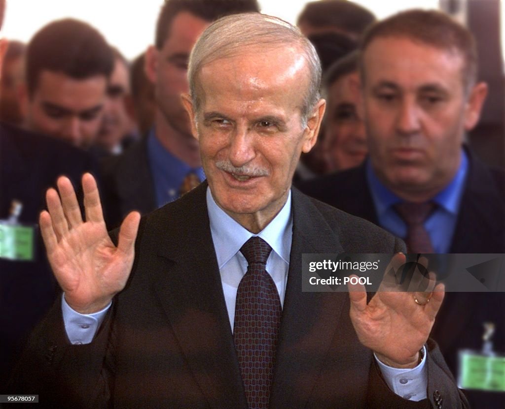 Syrian President Hafez al-Assad arrives