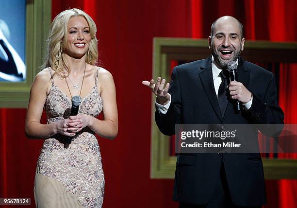 Adult film actress Kayden Kross and comedian Dave Attell co-host the 27th annual Adult Video News Awards Show at The Pearl concert theater at the...