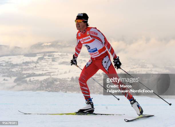 Alex Harvey of Canada competes during the final climb men for the FIS Cross Country World Cup Tour de Ski on January 10, 2010 in Val di Fiemme, Italy.