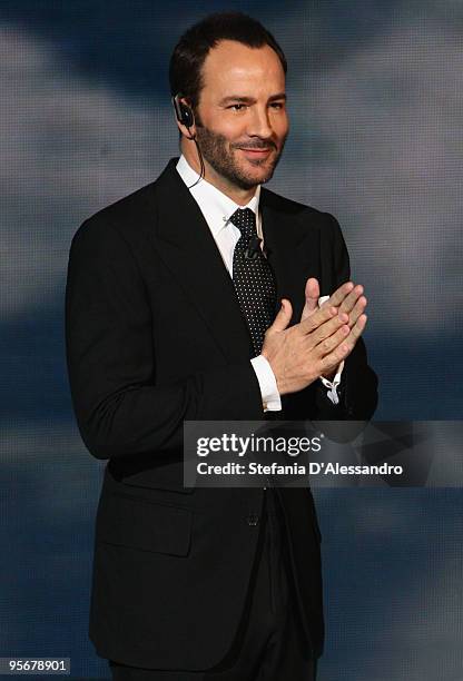 Designer and Director Tom Ford attends 'Che Tempo Che Fa' Italian Tv Show on January 10, 2010 in Milan, Italy.
