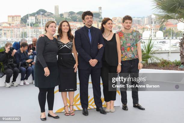 Un Certain Regard jury members Julie Huntsinger, Virginie Ledoyen, Un Certain Regard president Benicio Del Toro, jury members Annemarie Jacir and...