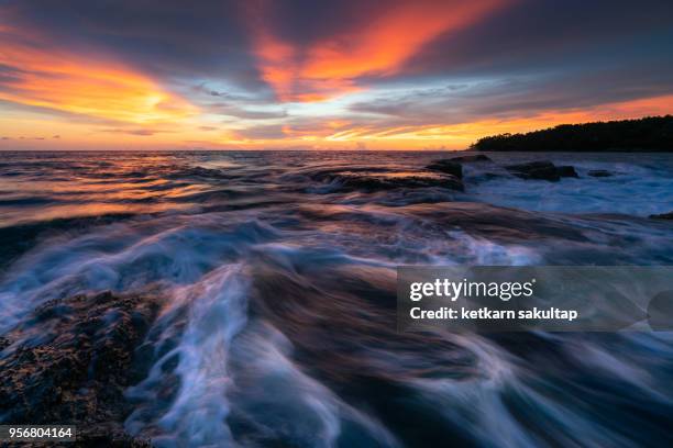 seascape at surin beach, phuket, thailand. - surin beach stock pictures, royalty-free photos & images