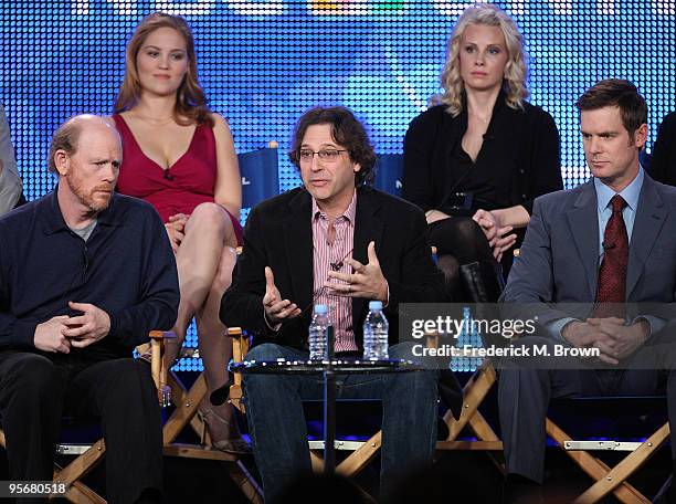 Executive Producer Ron Howard, actress Erika Christensen, Executive Producer Jason Katims, actress Monica Potter and actor Peter Krause speak onstage...