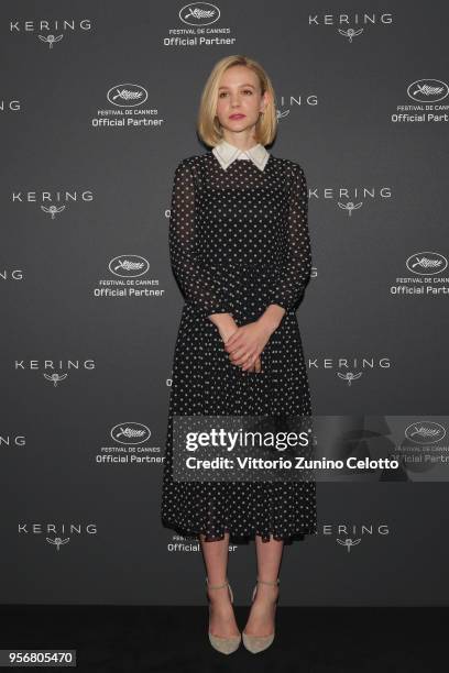 Actress Carey Mulligan attends Kering Talks Women In Motion photocall at Majestic Barriere on May 10, 2018 in Cannes, France