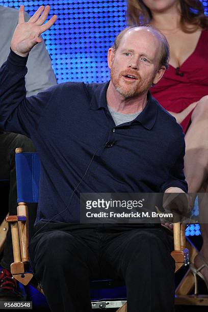 Executive Producer Ron Howard speaks onstage for NBC's television show 'Parenthood' during the NBC Universal 2010 Winter TCA Tour day 2 at the...