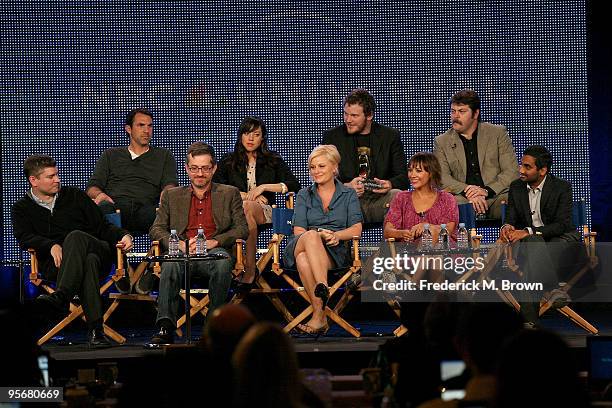 Executive Producer/Creator Michael Schur, actor Paul Schneider, Executive Producer/Creator Greg Daniels, actress Aubrey Plaza, actress Amy Poehler,...