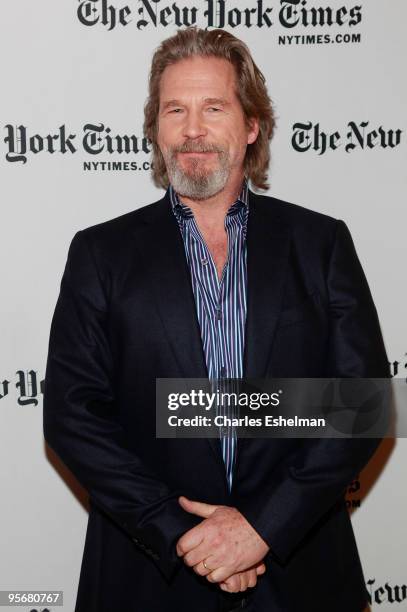 Actor Jeff Bridges attends the 9th Annual New York Times Arts and Leisure Weekend at The Times Center on January 10, 2010 in New York City.
