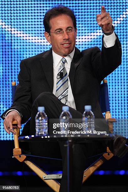 Executive Producer Jerry Seinfeld speaks onstage for NBC's television show 'The Marriage Ref' during the NBC Universal 2010 Winter TCA Tour day 2 at...