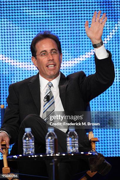 Executive Producer Jerry Seinfeld speaks onstage for NBC's television show 'The Marriage Ref' during the NBC Universal 2010 Winter TCA Tour day 2 at...