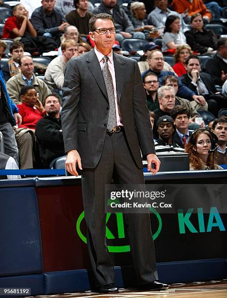 Head coach Kiki Vandeweghe of the New Jersey Nets against the Atlanta Hawks at Philips Arena on January 6, 2010 in Atlanta, Georgia. NOTE TO USER:...