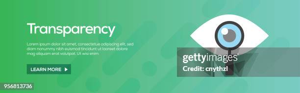transparency flat web banner - radical transparency stock illustrations