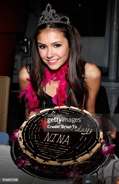 Nina Dobrev of The Vampire Diaries celebrates her birthday at Asia de Cuba at Mondrian Los Angeles on January 9, 2010 in West Hollywood, California.