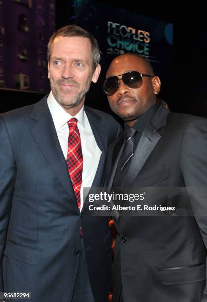Actors Hugh Laurie and Omar Epps attend the People's Choice Awards 2010 held at Nokia Theatre L.A. Live on January 6, 2010 in Los Angeles, California.