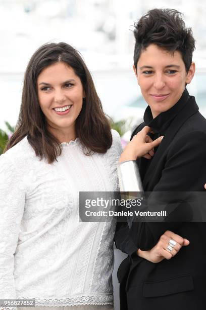 Camera D'Or jury members Iris Brey and Marie Amachoukeli attend the Jury Official Camera D'Or photocall during the 71st annual Cannes Film Festival...