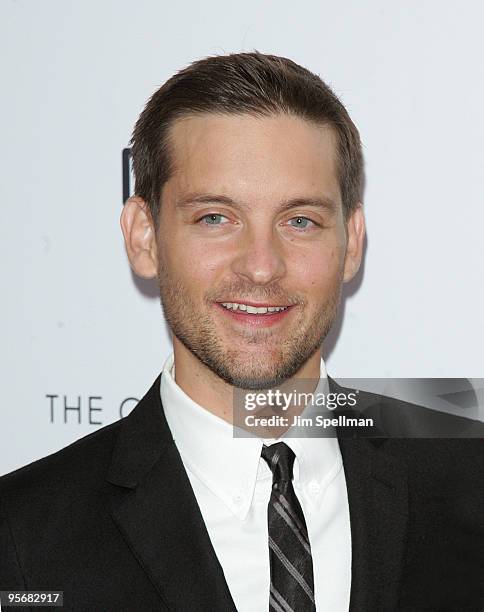 Actor Tobey Maguire attends the Cinema Society and DKNY Men screening of "Brothers" at the SVA Theater on November 22, 2009 in New York City.