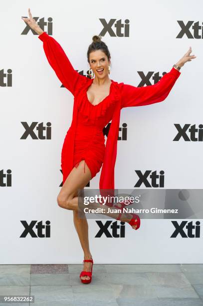 Alessandra Ambrosio attends 'Xti New Collection' presentation at Santo Mauro Hotel on May 10, 2018 in Madrid, Spain.